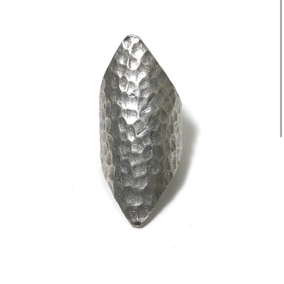 LOW LUV x Erin Wasson silver hammered boho statement ring 5 6 - Picture 2 of 8